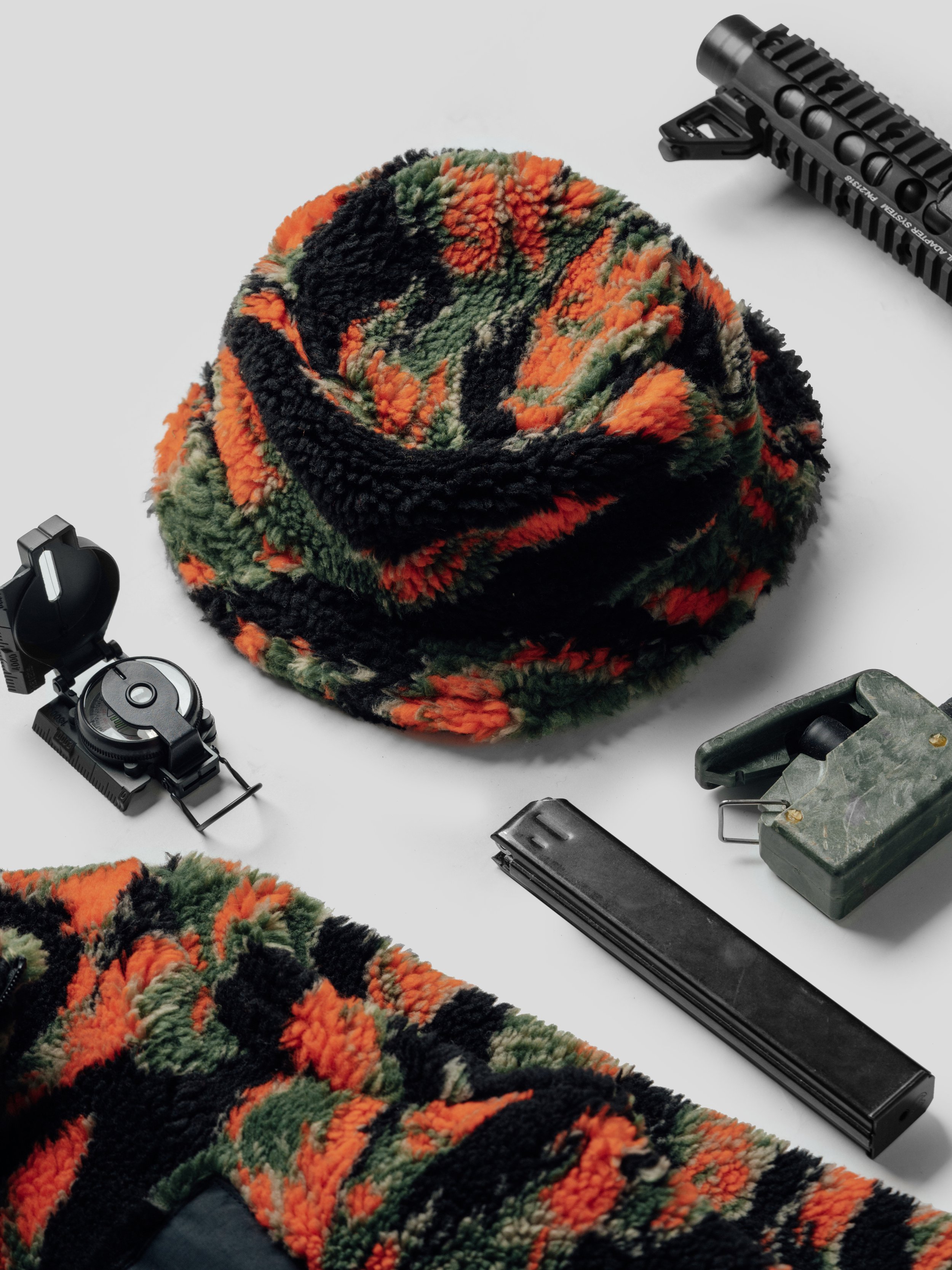 QILO x Noveske Sherpa Bucket Hat in Agent Orange Tiger - QILO